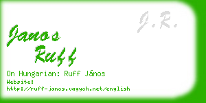 janos ruff business card